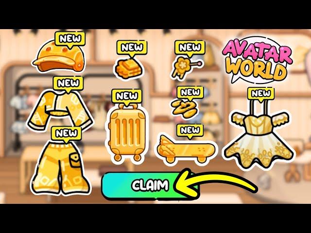 NEW UPDATE!  UNLOCK SECRET GOLDEN OUTFIT IN AVATAR WORLD 