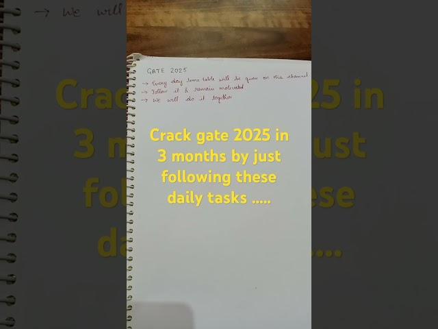 Crack gate in 3 months #letscrackthistogether #gate #iit #preparation