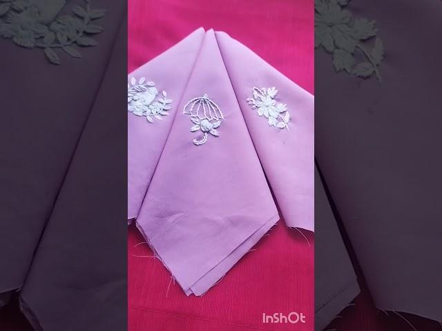 Purple purple ll Handkerchief embroidery ll#needlenthread