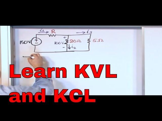 Kirchhoff's Laws in Circuit Analysis - KVL and KCL Examples - Kirchhoff's Voltage Law & Current Law