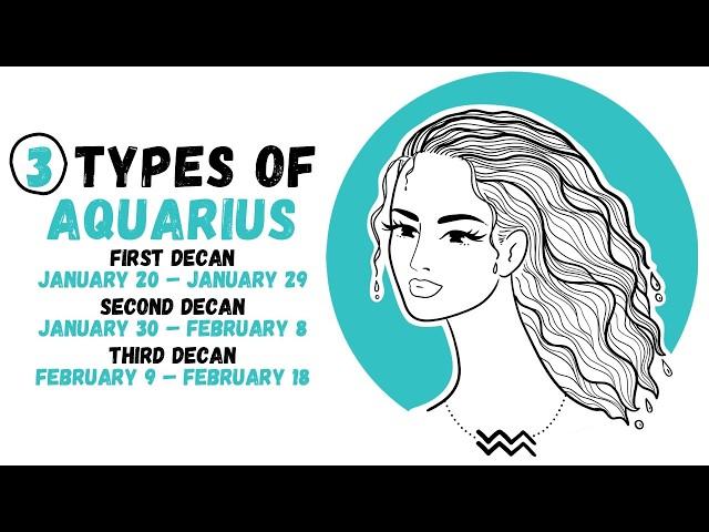 Different Types of Aquarius Personality || Understanding Aquarius Decans #aquarius