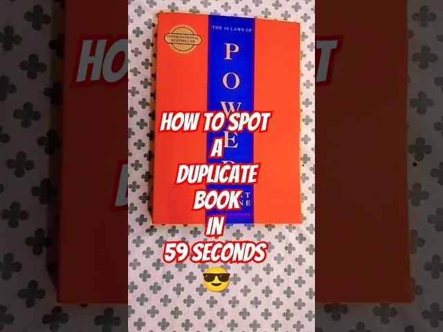 How to Spot A Duplicate Book in 59 Seconds  | 48 Laws of Power | Robert Greene Books