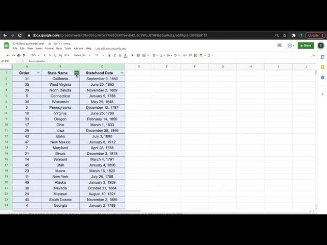 How to Sort A to Z in Google Sheets