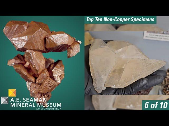 Top Ten Non-Copper Specimens from the A.E. Seaman Mineral Museum - 6 of 10 - Calcite Twin