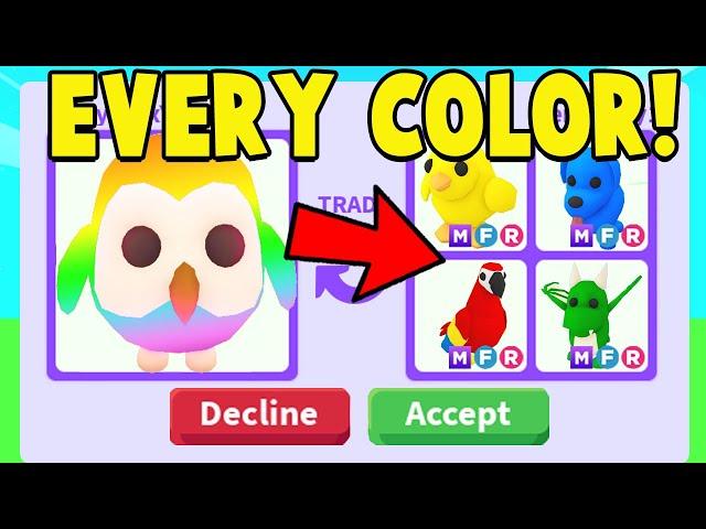 I traded for EVERY COLOR PET in Adopt Me!