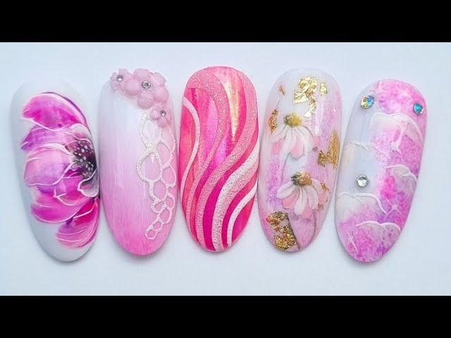 5 quick and easy nail art designs for beginners in pink. Pink nail art designs