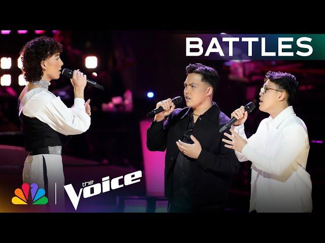 Frank Garcia and Garcia Twins Give Crazy Harmonies Performing "Million Reasons" | The Voice Battles