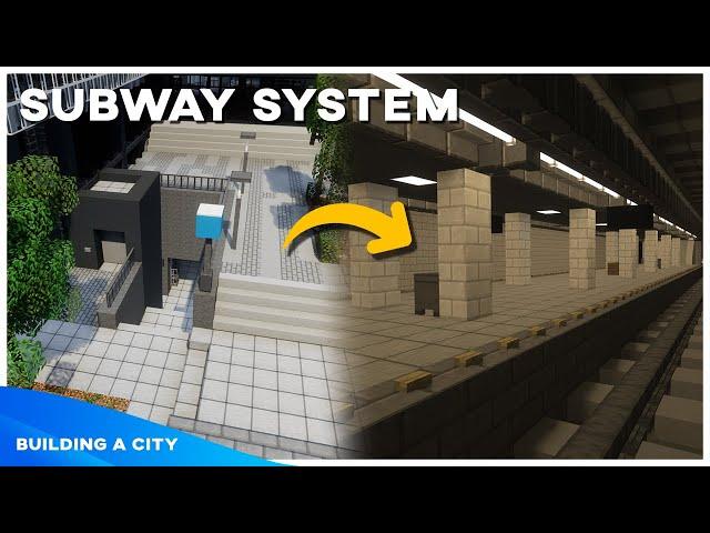 Expanding the Subway System - Building A City #132 [Minecraft Timelapse]