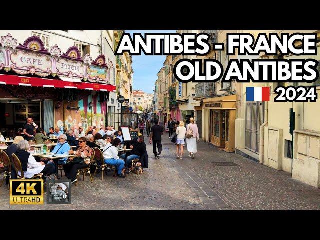 Walking Tour in Old Antibes, France: 4k 60fps walking tour