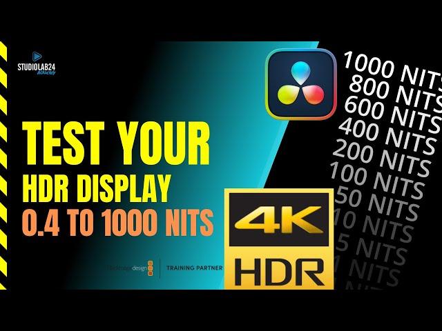 HDR TEST DISPLAY 0.4 to 1000 nits - Monitor HDR TEST 4K - High Dynamic Range