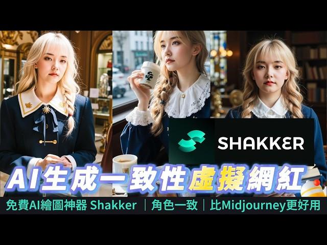 再見Midjourney，免費AI繪圖神器 Shakker，手把手教你畫出同一人物網紅，還能控制動作！｜轉換風格｜角色一致控制動作支援SD、FLUX等模型在線網站丨 stable diffusion