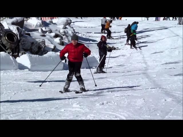 Pizza, snow plough skiing, funny ski video