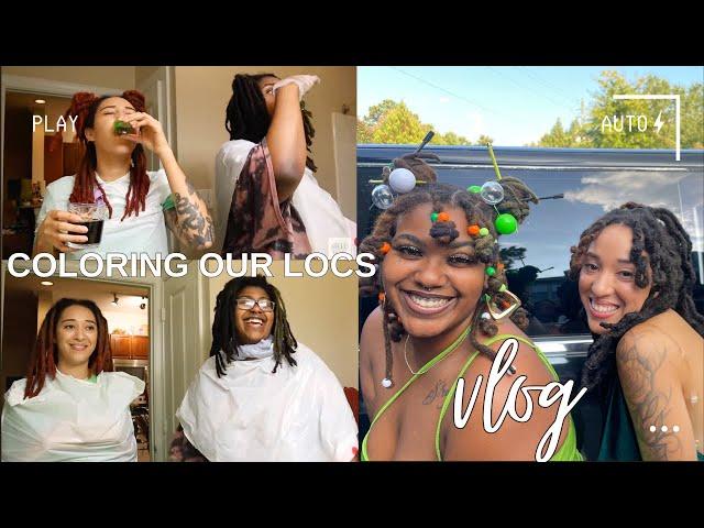 COLORING Locs JET BLACK For The Loc Meet Up &Season Change ️‍ + MY FRIEND'S FIRST TIME!