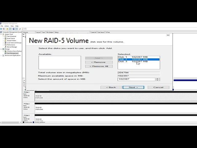 How To Configure Raid 5 Using Windows Server 2019