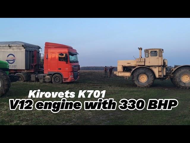 Deutz Fahr Agrotrac 620 and Kirovets K701 trying to help stucked truck DAF