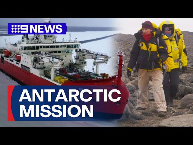 Vital supplies and new crew arrive at Australian Antarctic stations | 9 News Australia