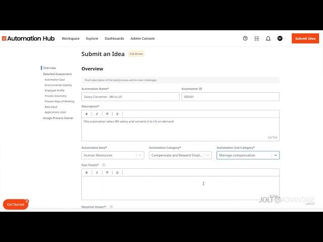 UiPath Automation Hub Demo - by JOLT Advantage Group