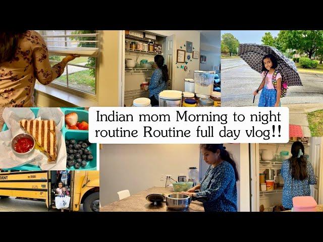 ⭐️INDIAN mom 6 Am Morning to Night Full day Routine/Back To school/Indian Mom Daily routine in USA