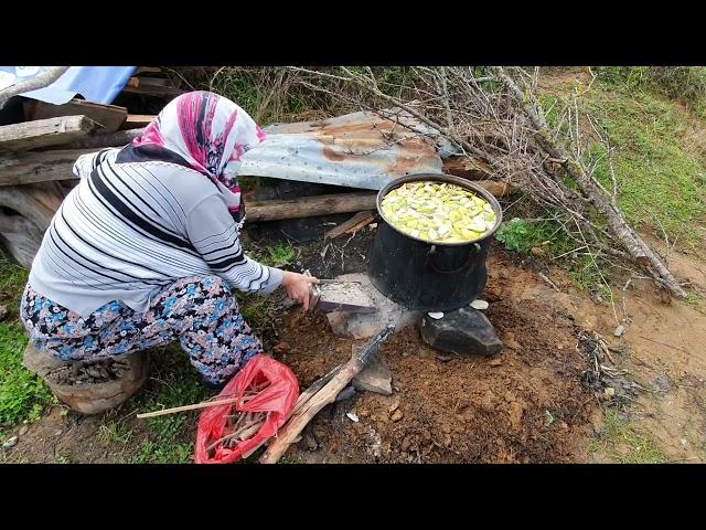 Karadeniz Köyünde Armut Pekmezi Yapıyoruz.