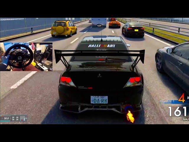 Running From COPS in No Hesi Server! LOUDEST 700hp Midnight EVO Ever!!