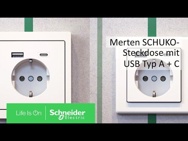 Die neuen USB SCHUKO-Steckdosen Typ A+C von Merten | Schneider Electric