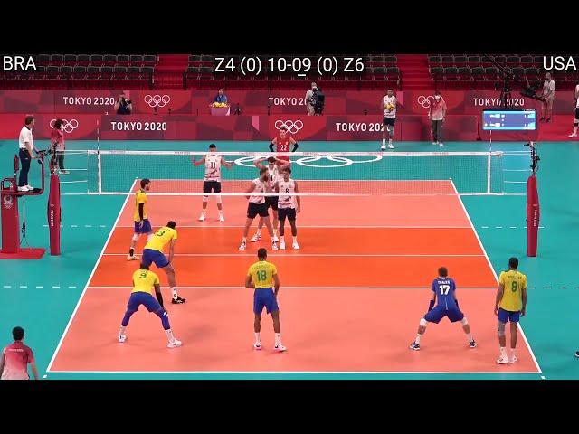 Volleyball USA - Brazil Amazing Full Match