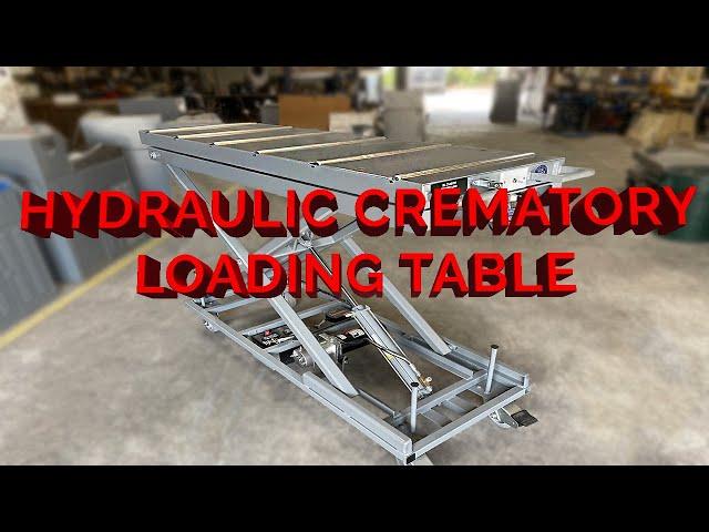 Hydraulic Crematory Loading Table with Body Weigh Scale - 1,000 lbs. Body Weight Capacity BL-25MHDW