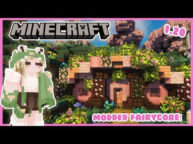 NEW WORLD ‍️ Fairycore Starter Hobbit Hole  EP 1 (Minecraft 1.20 Modded Survival) 