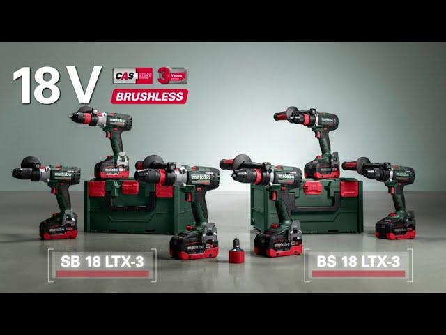 Metabo 18 Volt Cordless 3-speed drill/driver BS 18 LTX-3 BL Q I metal