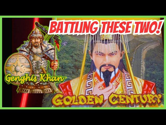 Hubby vs Ghengis Khan!Dragon Link Golden Century and Ghengis Khan Slots in Vegas