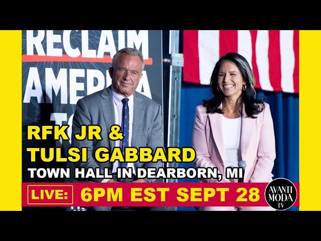 RFK ROBERT F KENNEDY JR and TULSI GABBARD TOWN HALL in DEARBORN, MI  - Trump Reclaim America Tour