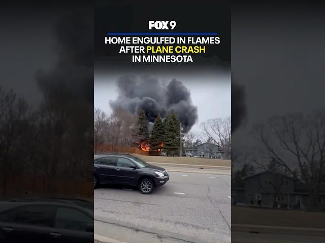 Plane crash in Minnesota causes home to be engulfed in flames