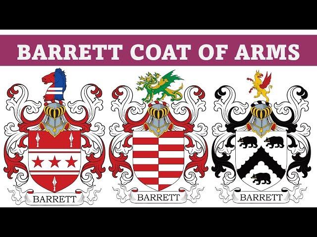 Barrett Coat of Arms & Family Crest - Symbols, Bearers, History