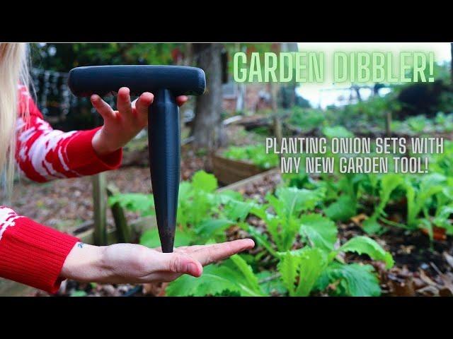 Planting Onion Sets with a New Garden Tool - The Dibbler!