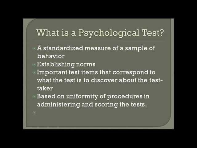 Psychological Tests Explained