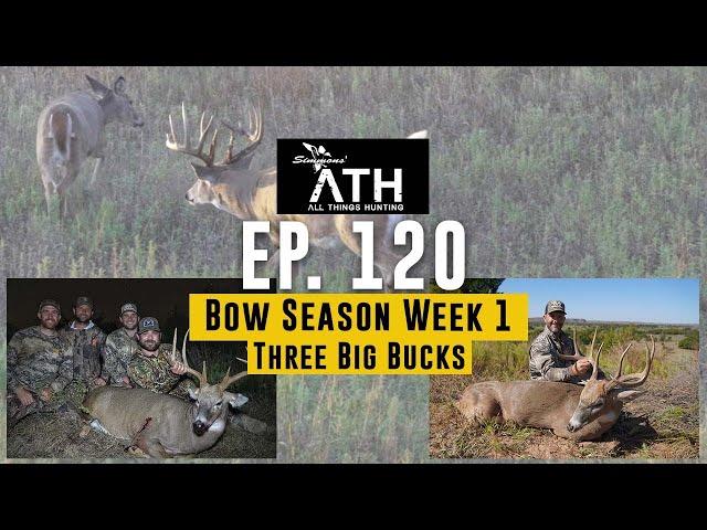 All Things Hunting ep 120 Bow Season Week 1 Three Big Bucks