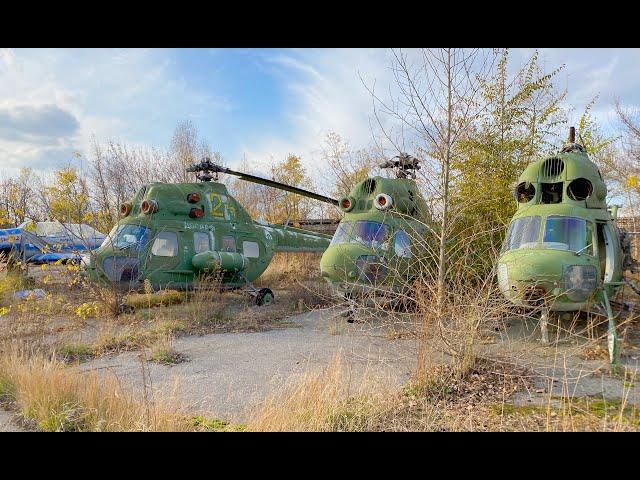 Нашли заброшенный летный городок и стоянку списанных самолетов и вертолетов