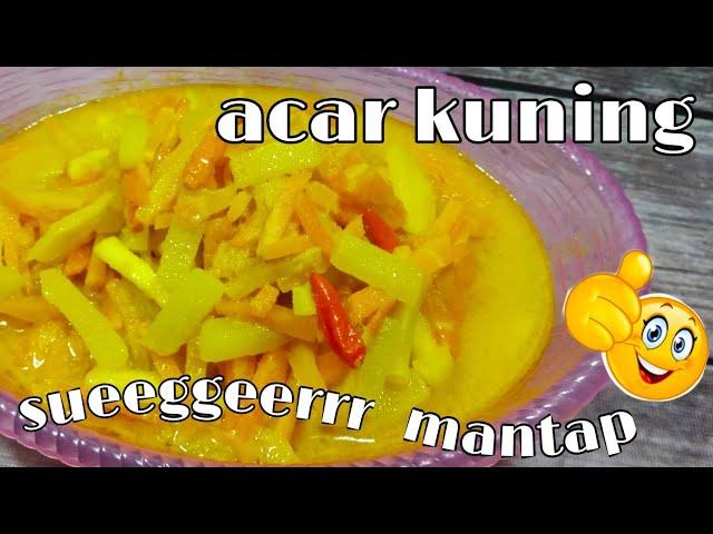 Resep acar kuning timun wortel || sueeggeerrr dan mantap 