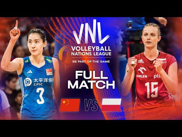  CHN vs.  POL - Full Match | Semifinals | Women's VNL 2023