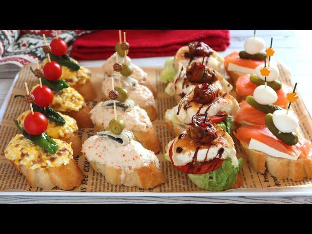 Pinchos vascos como entrante de Navidad