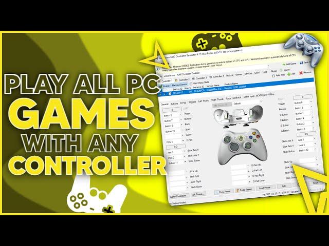 [WATCH NEW VIDEO!]How To Play All PC Games With Any Controller or Generic USB Gamepad [X360CE]️