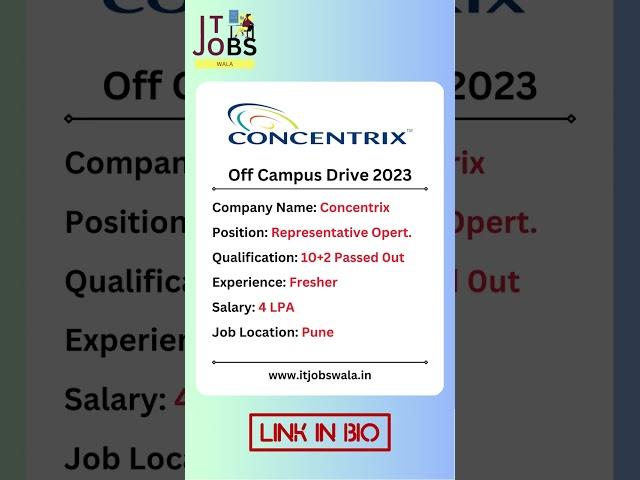 Concentrix recruitment drive for freshers 2023 | 10th/12th pass | 4LPA #hiring #itjobs #newjobs2023