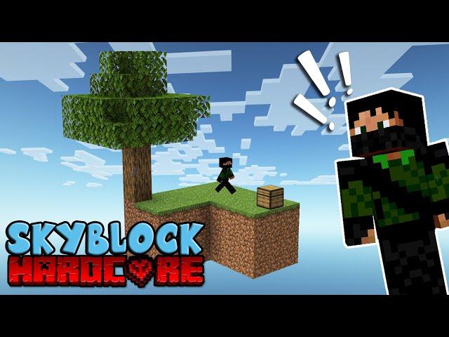 Playing Minecraft Skyblock in HARDCORE! #1