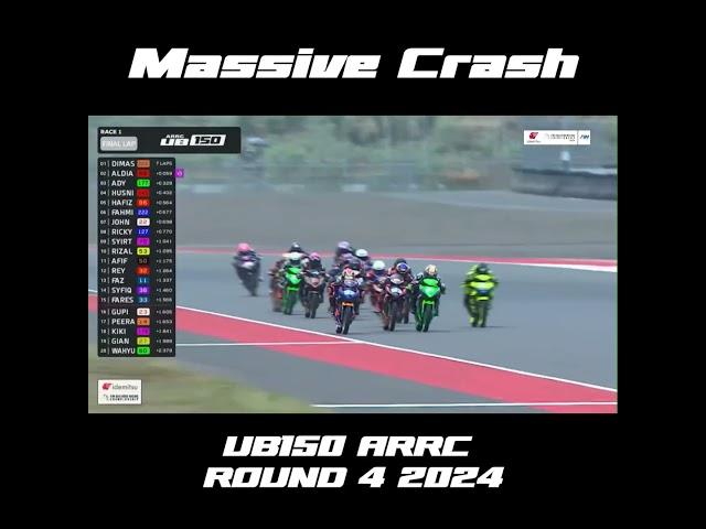 UB150 MASSIVE CRASH DURING RACE 1 OF ROUND 4 ARRC