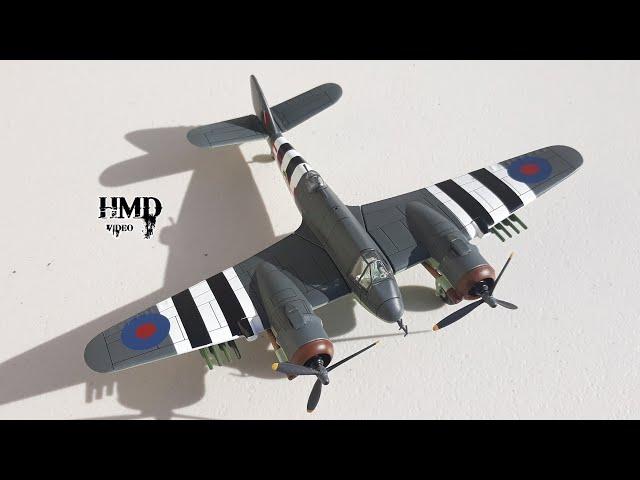 British World War 2 Bristol Beaufighter, Heavy Fighter Bomber RAF, RCAF Coastal Command 1/72 Diecast