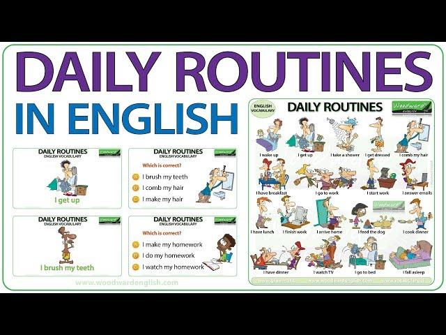 Daily Routines in English - Vocabulary