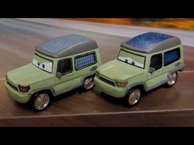 Disney Pixar Cars 2 Mattel,  CHASE*  Miles Axlerod with open hood die-cast review