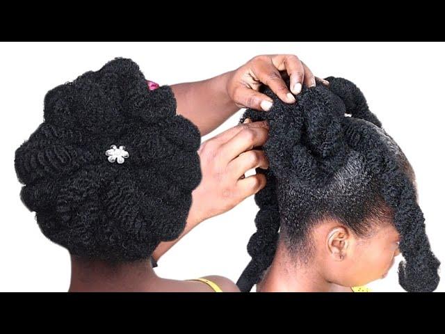 10 Minutes Quick Hairstyle Using Kinky Hair