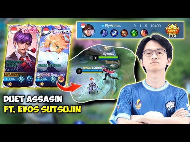 GENDONG EVOS SUTSUJIN PAKE GUSION!! DUET ASSASIN MEMBANTAI MYTHIC IMMORTAL!! | MOBILE LEGENDS