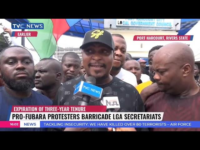 Pro-Fubara Protesters Barricade LGA Secretariats